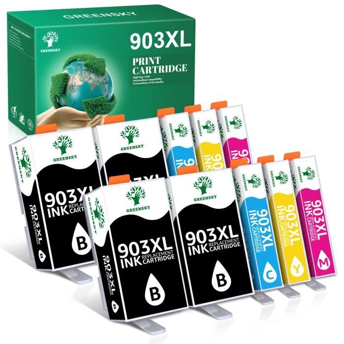 Cartouches Compatibles Pour Hp 903 Xl Noir + 903 Xl Couleur Trichromie