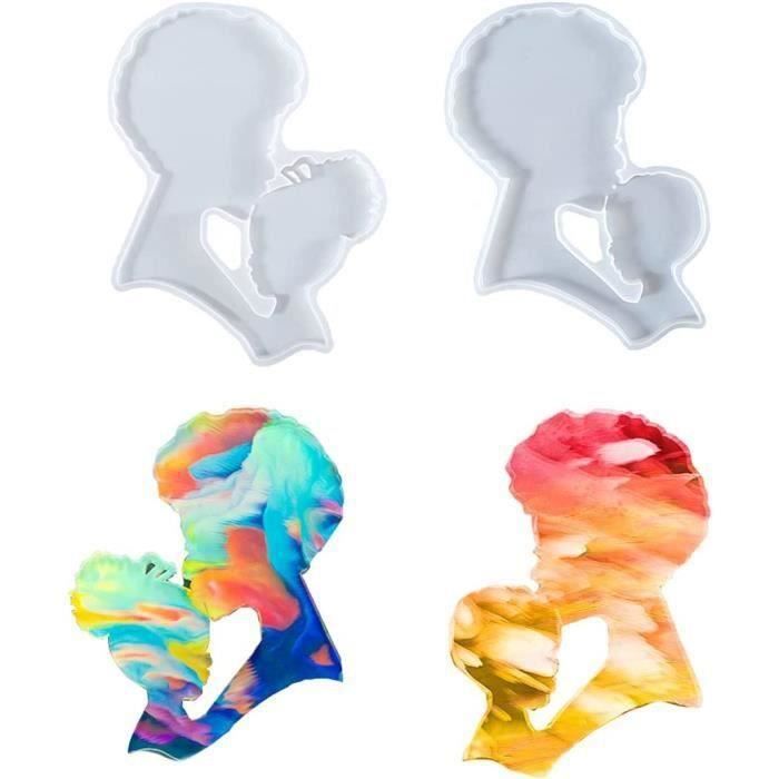 MT17820 2 Pièces Moule Résine Epoxy Moulle Silicone Moule Bijoux Moule