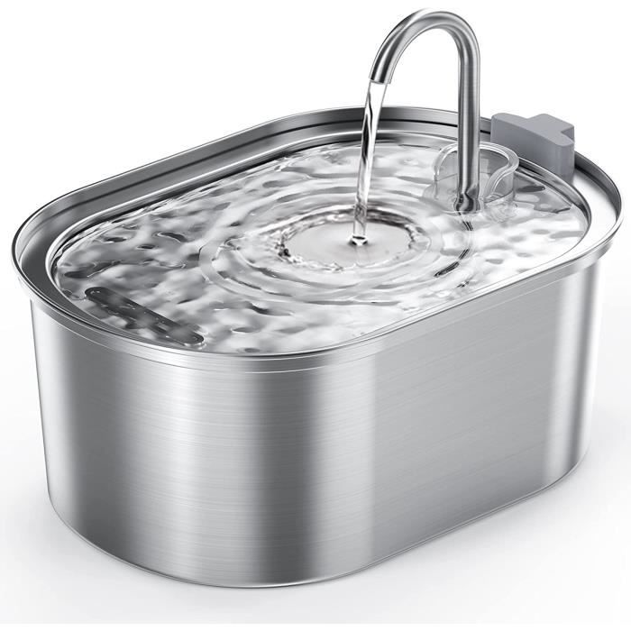 Meilleurs prix pour Fontaine a Eau Chat en Acier Inoxydable, 3,2L Fontaine à Eau pour Chat Automatique , Convient à Plusieurs Animaux