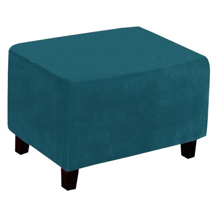 Housse De Pouf Extensible En Velours - Gris Clair, Taille Medium (68-81cm) | Lavable, Anti-Rides, Protection Amovible - 10