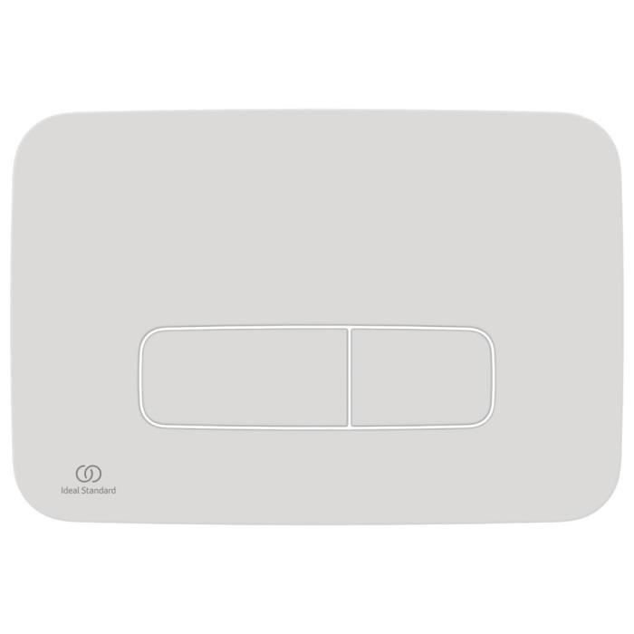 IDEAL STANDARD Plaque de commande 2F Oleas M3 - Mécanique - Angles arrondis - Blanc