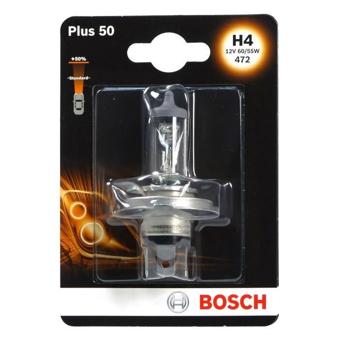 BOSCH Ampoule Plus 50 1 H4 12V 60/55W