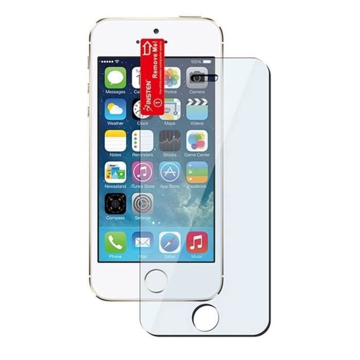 INSTEN® Film de Protection Protecteur décran en Verre Trempé Shield Pour iPhone SE 5 5S 5C
