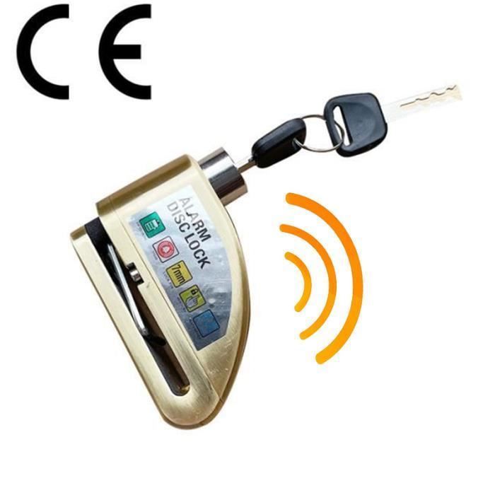 Antivol De Frein à Disque Moto Avec Alarme 120dB – Rechargeable, étanche – Modèle OV603