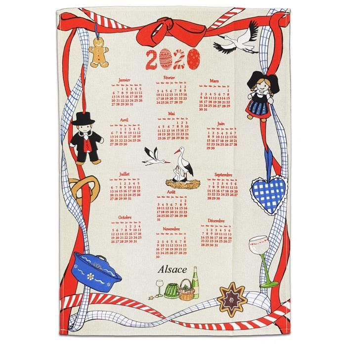 Torchon calendrier 2020 - Cigognes - Cdiscount Maison