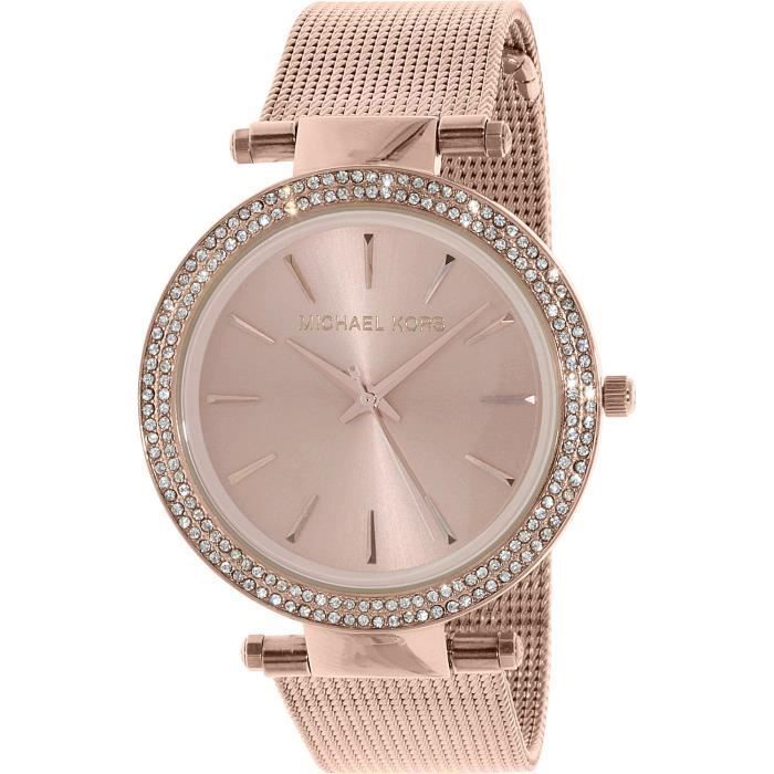 Michael Kors michael kors darci mk3369 montre en acier inoxydable a quartz rose 1O1KKF Achat vente montre Femme Adulte Cdiscount