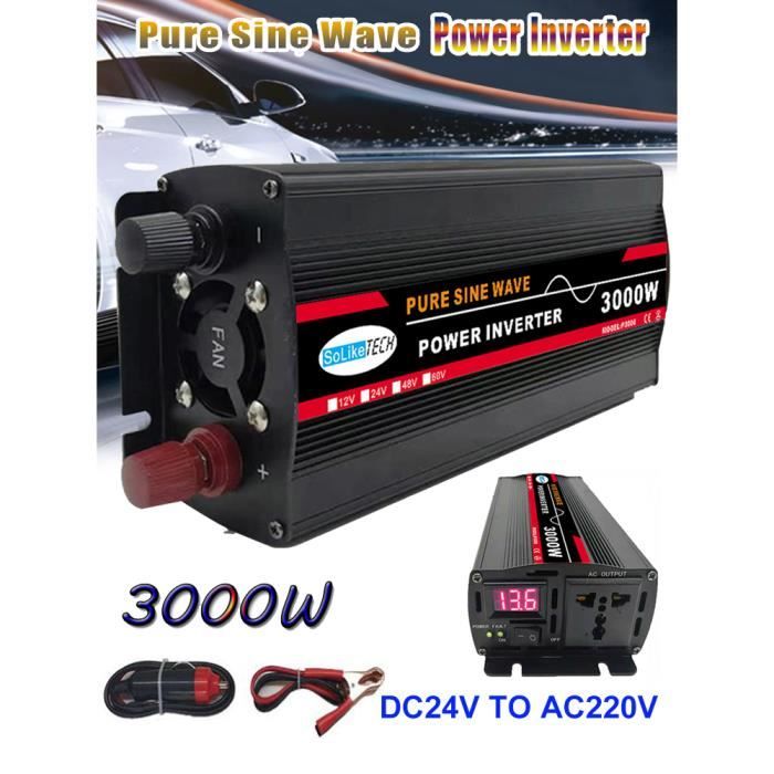 Convertisseur 12V Vers 220V BESTEK 300W Pur Sinus - 2 Ports USB + Prise EU - Pour Voiture Et Camping