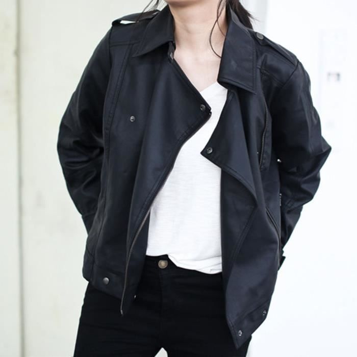 Blouson simili cuir femme  Achat / Vente pas cher