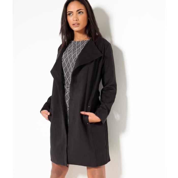 camaieu manteau noir