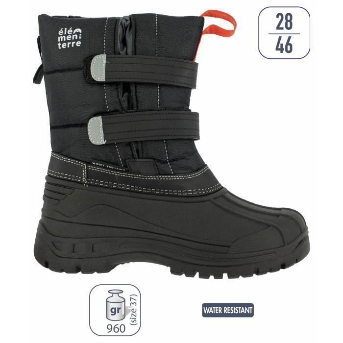 Bottes apres ski enfant Elementerre Moosonee noir 34 Cdiscount Sport