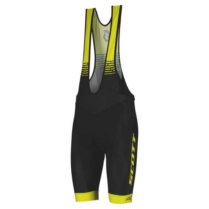 Le cuissard à bretelles SCOTT RC Team est doté du rembourrage SCOTT's ++ Performance et de bretelles en mesh pour la ventilation et