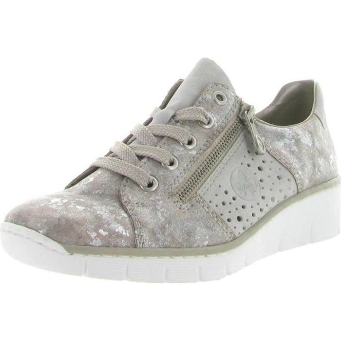 Baskets mode 53715 femme rieker 53715 Argent Cdiscount Chaussures