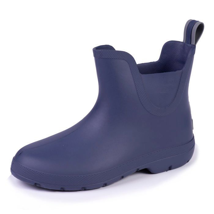 bottes de pluie confort marine femme - isotoner - everywear - basse - caoutchouc