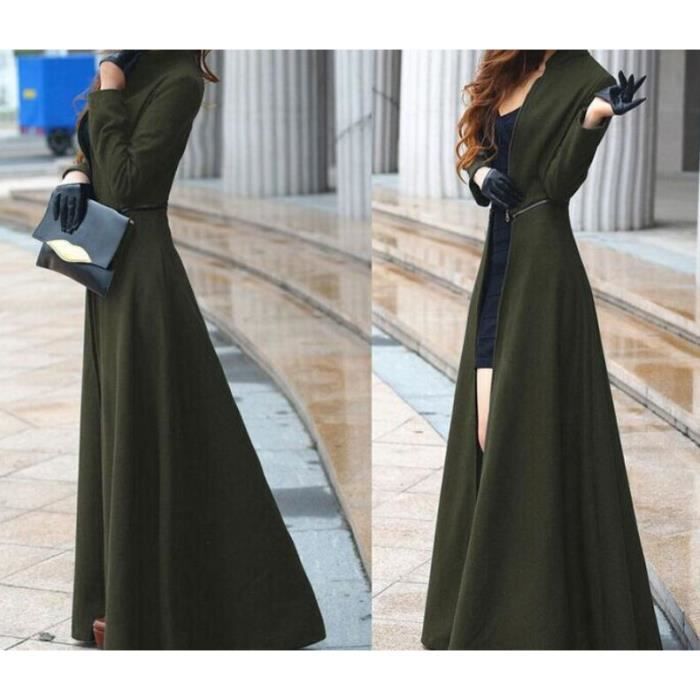 Manteau,Manteau en laine pour femmes, grandes tailles, d?�esse, Slim, grandes franges, extr?�mit?�s 