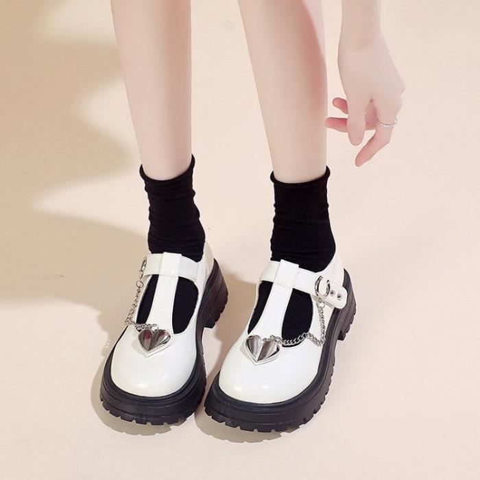 Escarpins Femme Talon 12 Cm, Plateforme 3 Cm - Bout Rond, Cuir Verni - Taille Asiatique (voir Guide) - Pour Soirée Et événements