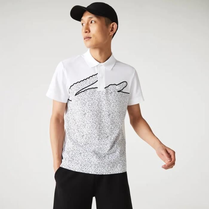 Polo LACOSTE Grand Crocodile Blanc Blanc Cdiscount Pr t Porter