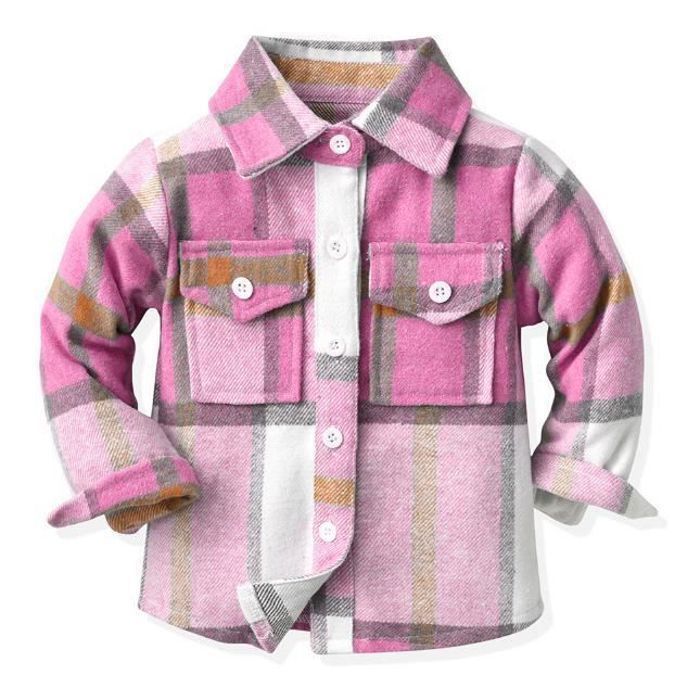 Chemise Carreaux Chemise Rose Enfant Chemise Bébé Mixte Enfant