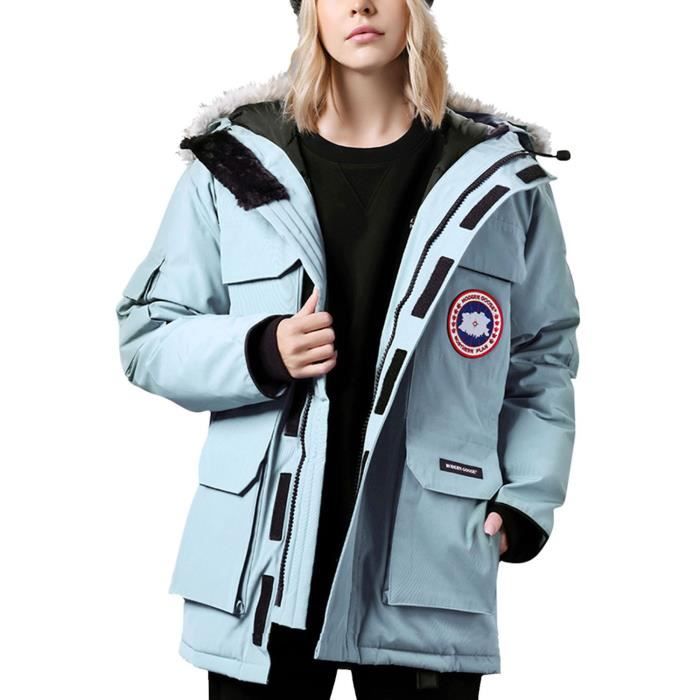 Canada Goose Expedition Doudoune de Randonnee Homme et Femme Parker Anorak Deperlant Veste d exterieur Manteau Rembourre Light Blue Bleu clair Cdiscount Pret a Porter