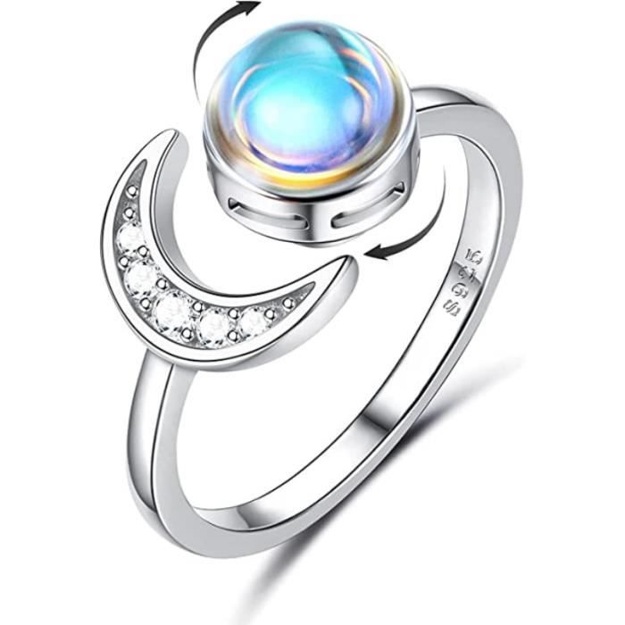 Bague Breloque LUNE et ETOILE