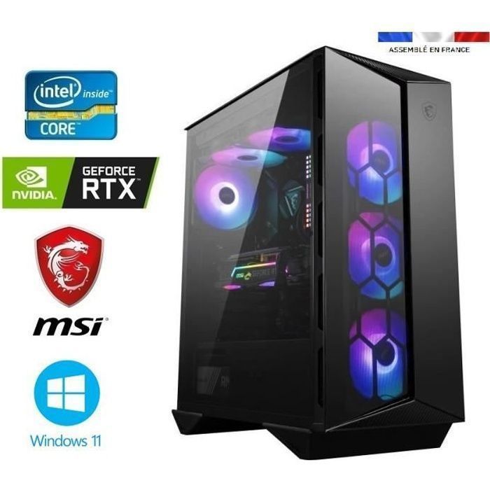 PC Gamer I9-14900KF + Watercooling – RTX 5070 12GO GAMING TRIO – 64GO Ram – SSD 1To + SSD 2To – MSI Gungnir 110R – Windows 11