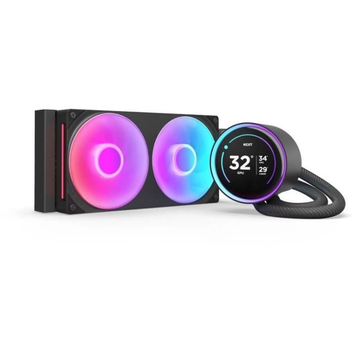 Watercooling - NZXT - RL-KR24E-B2 - Kraken Elite 240 RGB - Écran 2.72 panneau RGB personnalisable et ventilateurs RGB - Noir