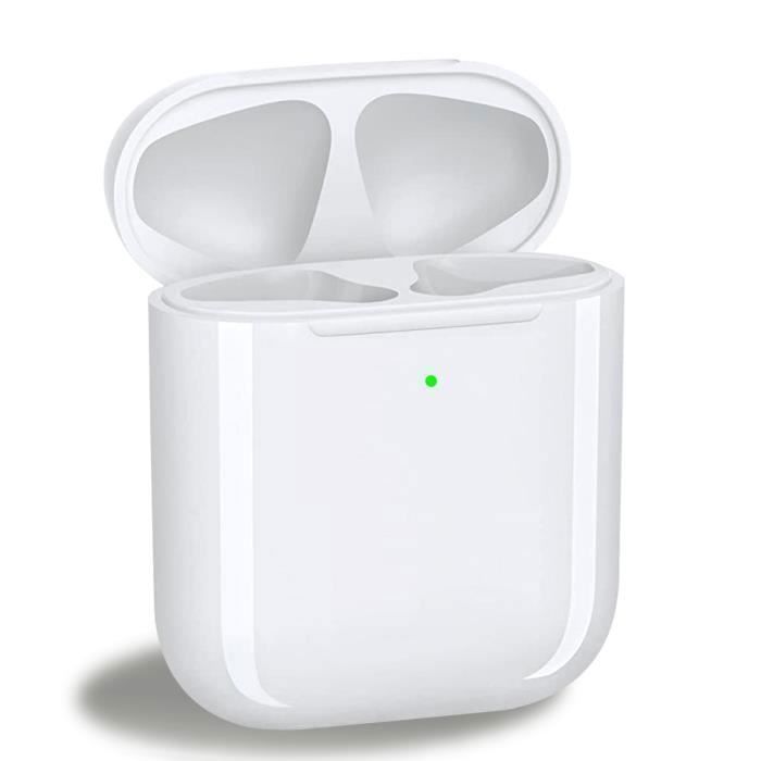 Boîtier de recharge sans fil OCEAN pour AirPods 1ère & 2ème génération –  Blanc (casque non inclus)