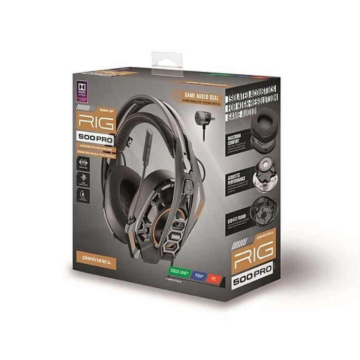 Casque Gaming Plantronics RIG 500HC pour Xbox One™/PS4™/PC - Haute qualité audio - Contrôle du volume intégré