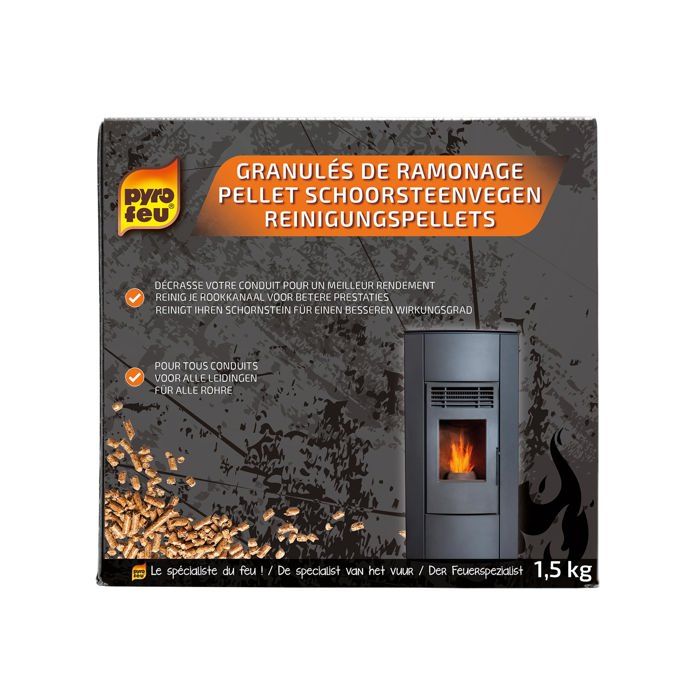 Lot de 2 bûches de ramonage Pyrofeu pour insert (avec Certificat) -  Provence Outillage