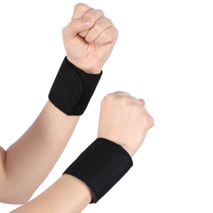 Abnii 1 Paire Attelle Poignet Réglable – Support Compression Musculation, Tendinite, Canal Carpien – Unisexe Rose/Noir