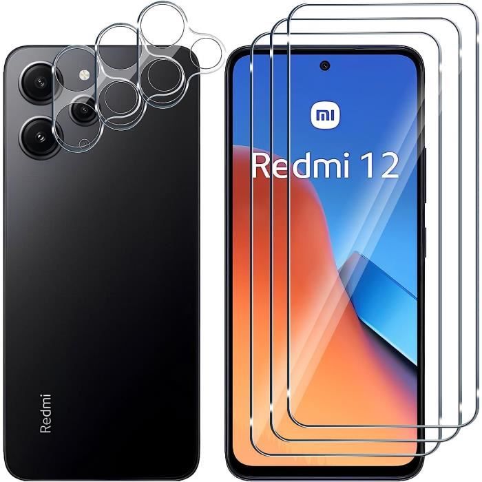 Protection écran Anti-espion Xiaomi Redmi 15 – Verre Trempé 9H + Film Caméra, 2 Pièces