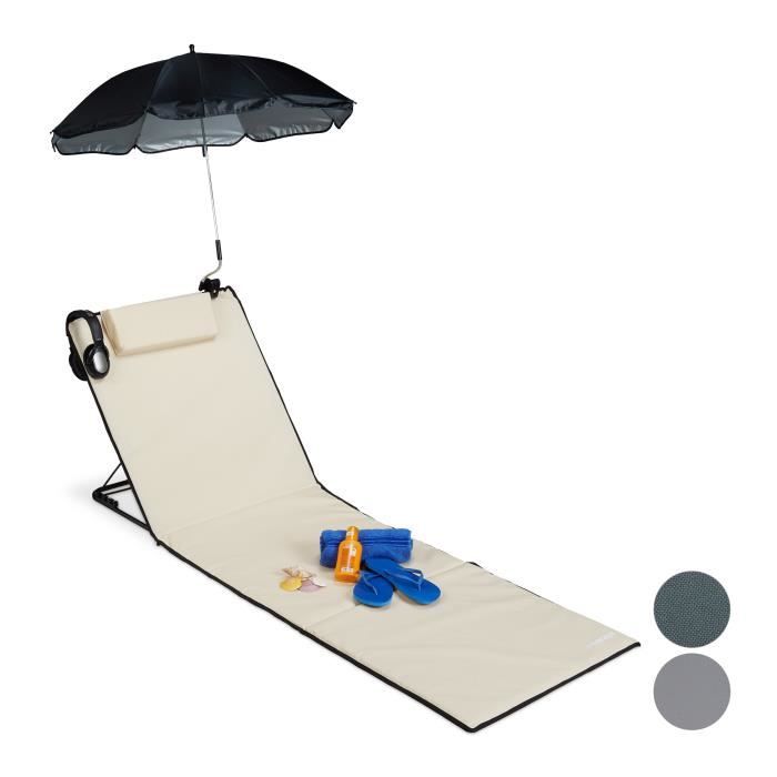 matelas de plage avec parasol - 10026477-127