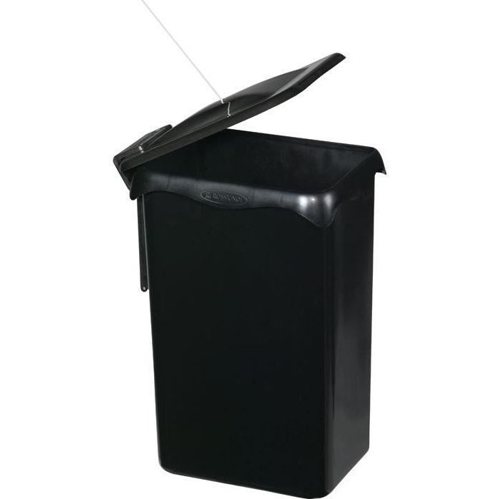 Poubelle de placard portasac - Noir - 23 L