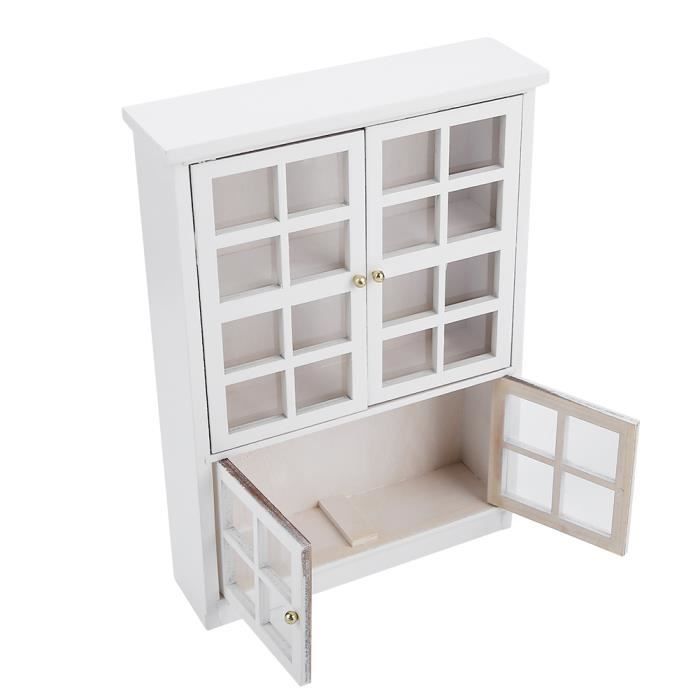 Armoire d'angle pour maison de poupée - VINGVO - Blanc - Bois de bouleau - Artisanat exquis