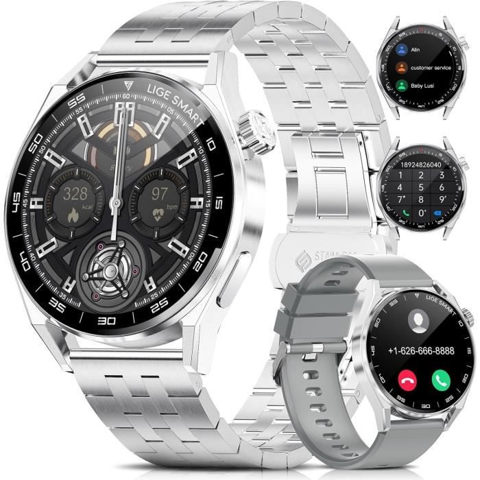 Bracelet Montres Sante Montre Connectée Femme Homme Avec Appel Bluetooth, Smartwatch 113+Sportifs Montre Sport