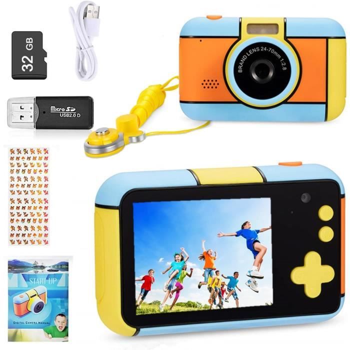 BaFuland Appareil Photo Enfant 20MP, Vidéo 1080P, Double écran 2.4 Pouces, Zoom 4x, 32 Go SD – Dès 3-10 Ans