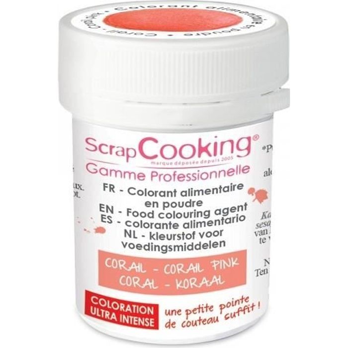 ScrapCooking - Colorant alimentaire en poudre corail