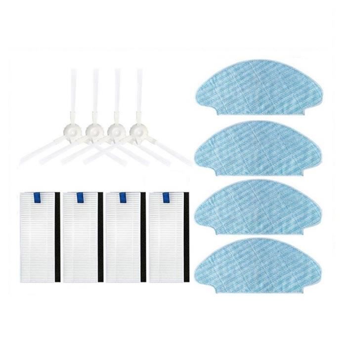 Kit De 6 Filtres + 6 Brosses Latérales Pour Aspirateur Robot M330 / M330 Pro - Remplacement Facile