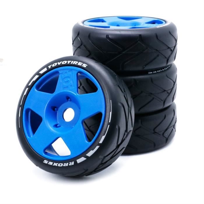 Sadkyer 4 Pezzi Series 1/8 RC Pneumatici in Gomma Auto Ruote in Plastica per Redcat Team VRX Hobao 1/8 /Auto su Strada