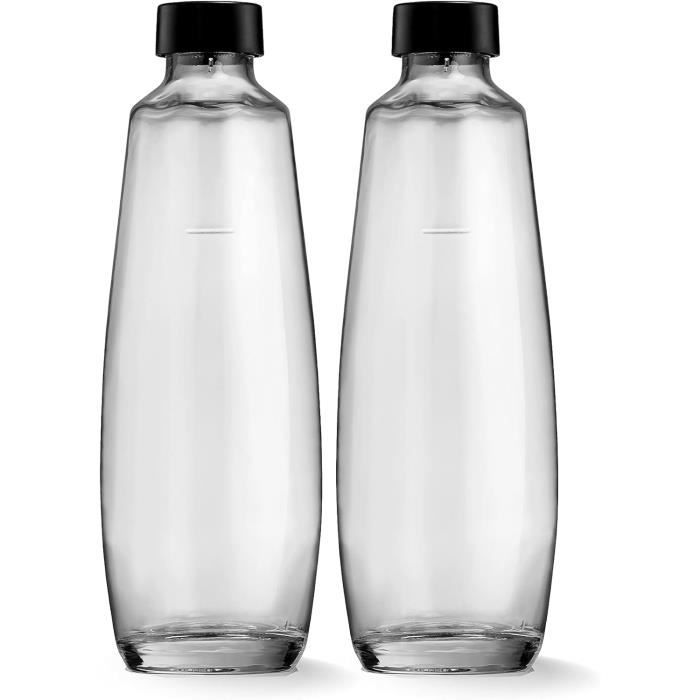 SodaStream Bouteilles en verre Bipack de 1 litre compatibles avec le gazéificateur Duo 2 x 1 l