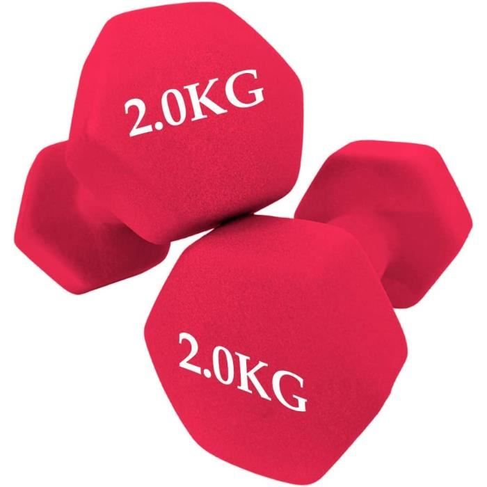 MAGIC SELECT Set 2 Haltères Néoprène 1kg Ou 1,5kg - Poids Antidérapants Musculation Gym Domicile