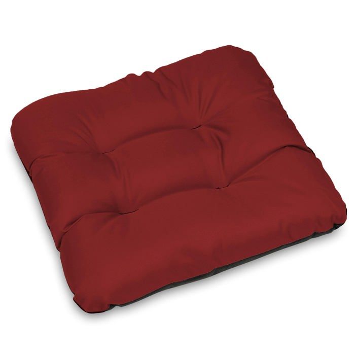 SuperKissen24 Coussin pour Chaise Siège Banc de Jardin Canapé - Lot de 4 x 45x45 cm - Bain de Soleil - imperméable - Rouge foncé