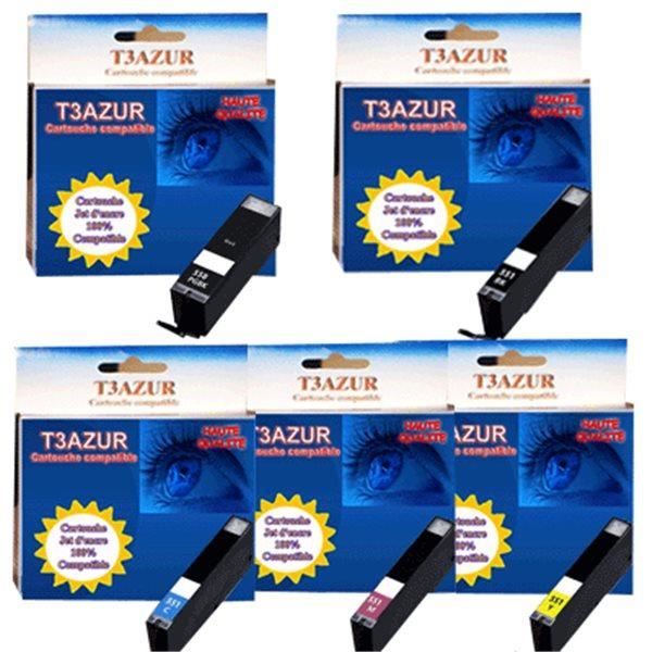 Lot De Cartouches D'encre Compatibles Pour Canon Pixma IX 6850 - PGI550 CLI551 - Avec Puces
