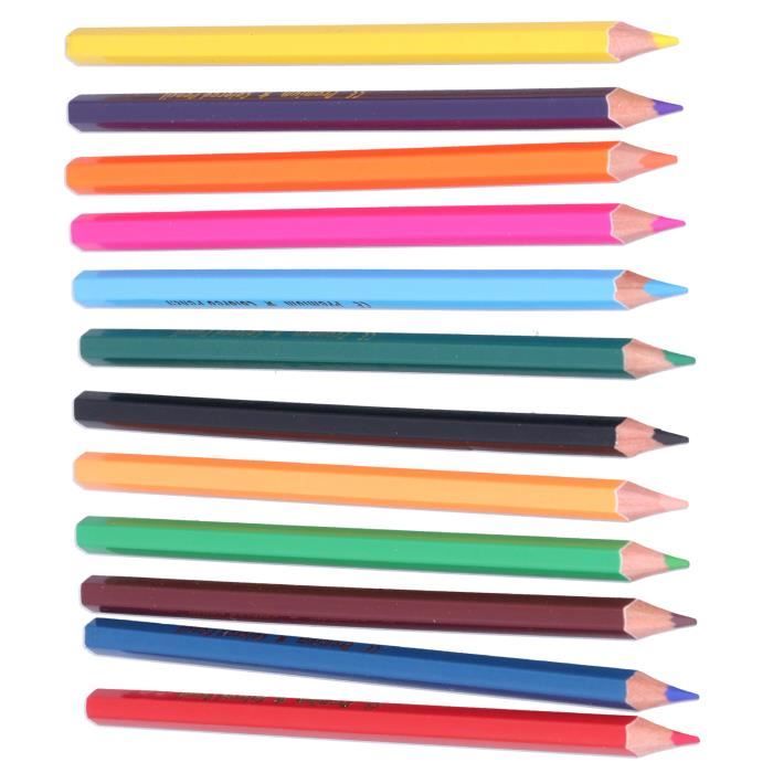 ECHOCUBE 12 Crayons De Couleur Lavables - Forme Patte De Chat - Dès 3 Ans - Non Toxique