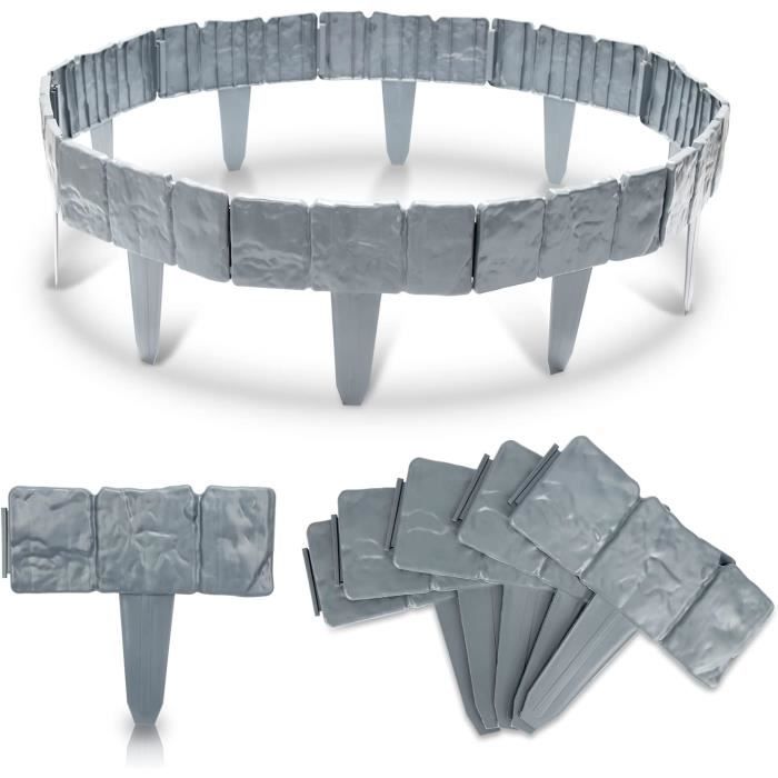 Bordure De Pelouse En Plastique Souple Longueur 10 M Hauteur 5 Cm Avec