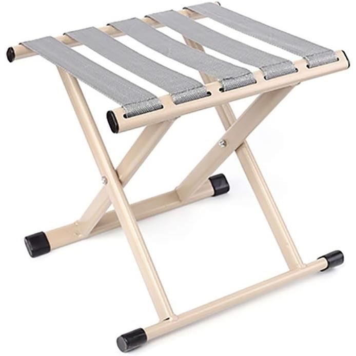 Natudeco Tabouret Pliant Bambou – Chaise Portable Robuste Pour Pêche, Camping, Parc Ou Douche