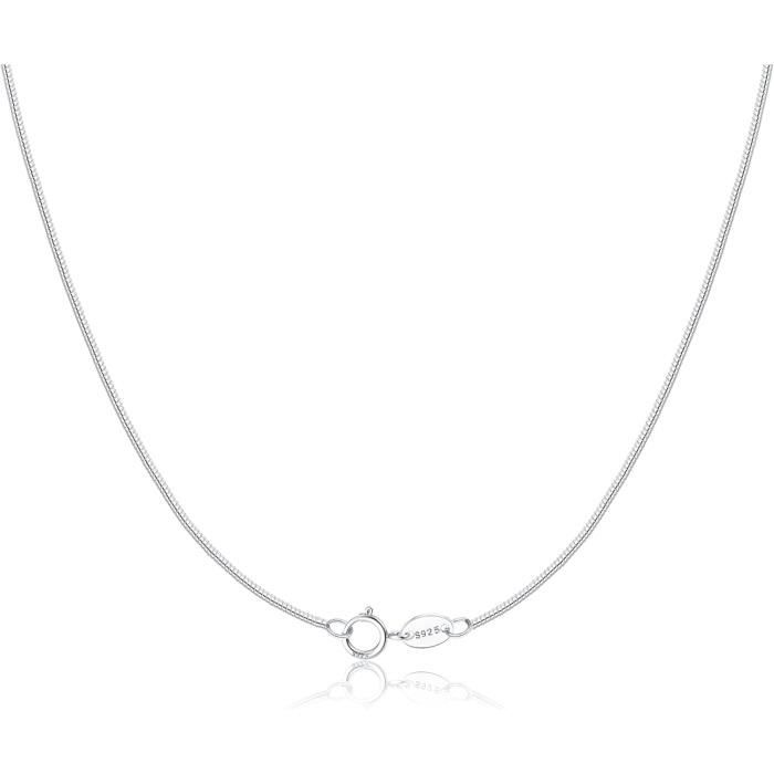 Chaîne Unisexe En Argent Sterling 925 - Pour Hommes Et Femmes, Couleur Argenté, Neuf Avec étiquettes