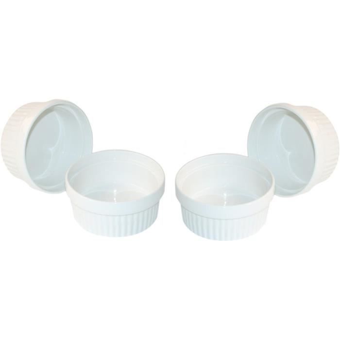 ToCi, pirottini bianchi per crème brûlée, 9 cm, anche per soufflé di cioccolato e altre ricette, in ceramica, Ceramica, Giallo, 12 Item
