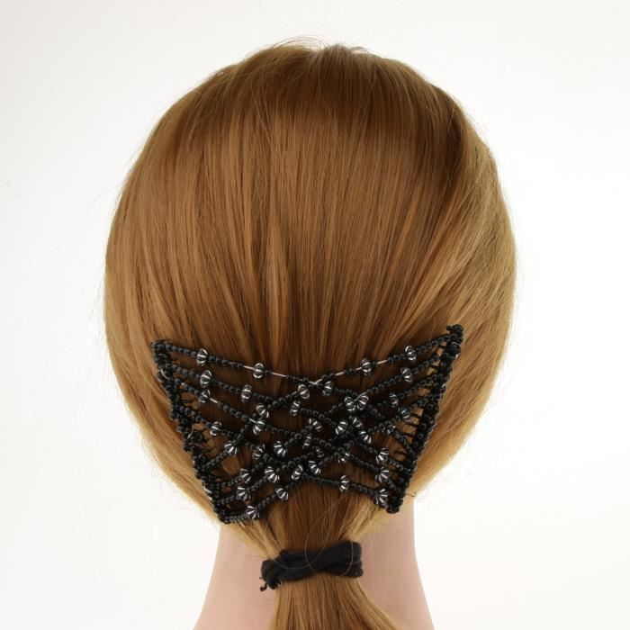 Femmes Perle Extensible Cheveux Peignes magiques élastique cheveux Peigne clip épingles à cheveux perles 