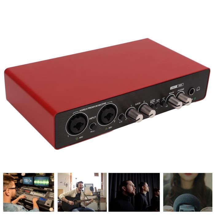 Carte Son Live F998 – Mélangeur Audio Externe Double Canal 16 Bits 44.1kHz Pour Streaming & Podcast