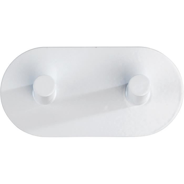 Crochet Double Porte - Lot De 2 En Acier Inox, Argent Mat - Wenko